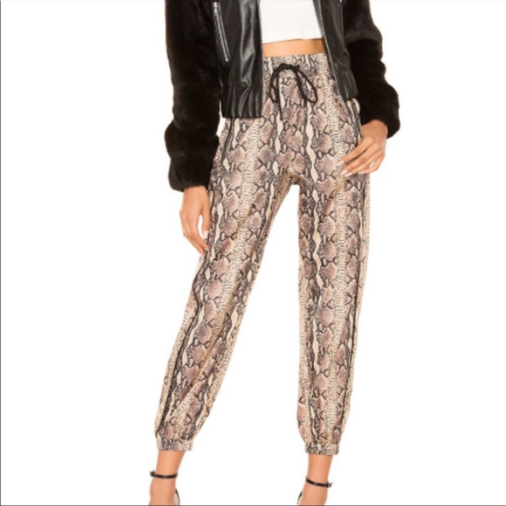 LPA REVOLVE snake print track jogger pant XS